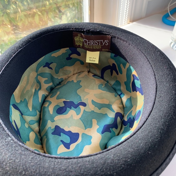 Christys' Crown Series black wool fedora - Picture 3 of 3